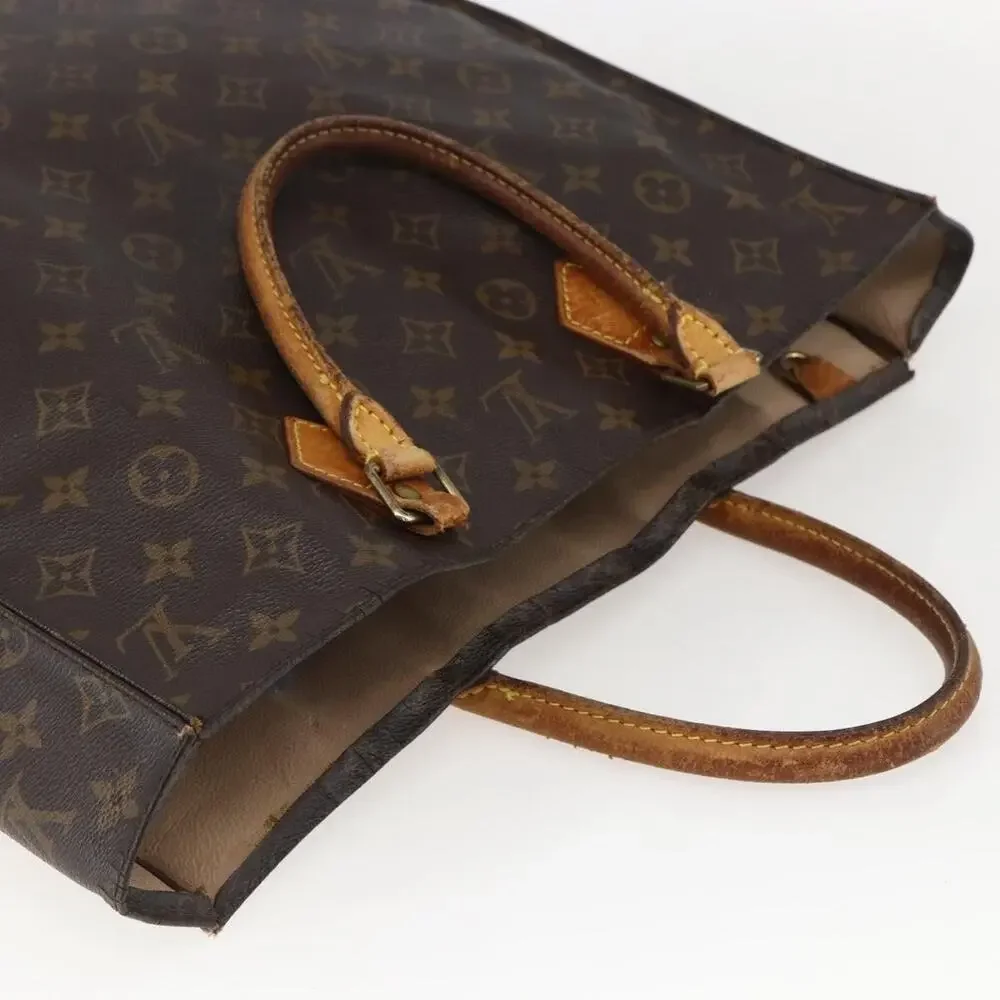 Louis Vuitton Monogram Sac Plat Handbag Brown